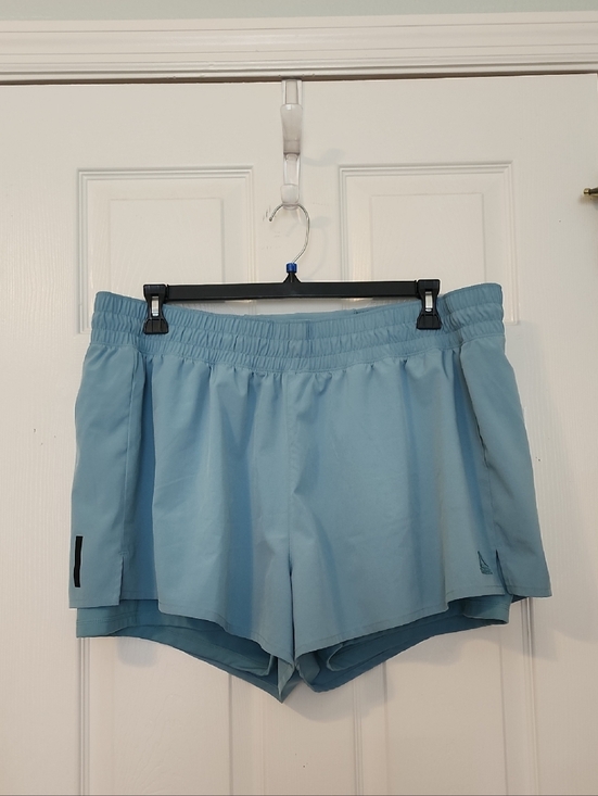 Reebok Pants - Reebok Women's Light Teal Green Athletic Shorts with Elastic Waist.